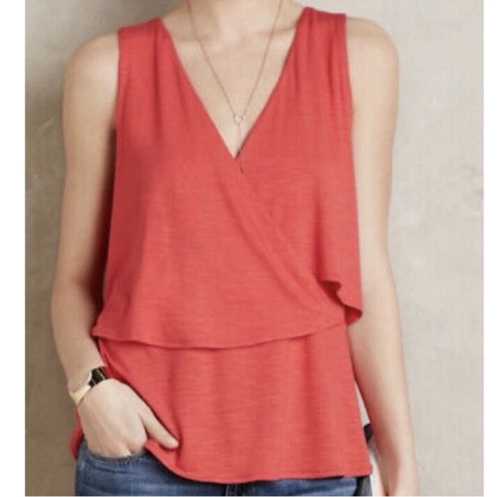Anthro Deletta Faux Wrap Blouse XS